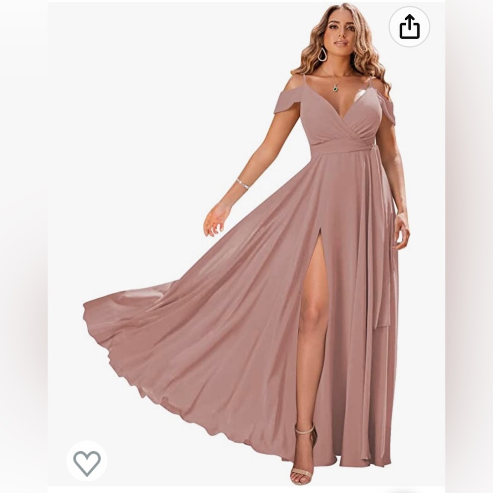 Dusty mauve bridesmaid dress